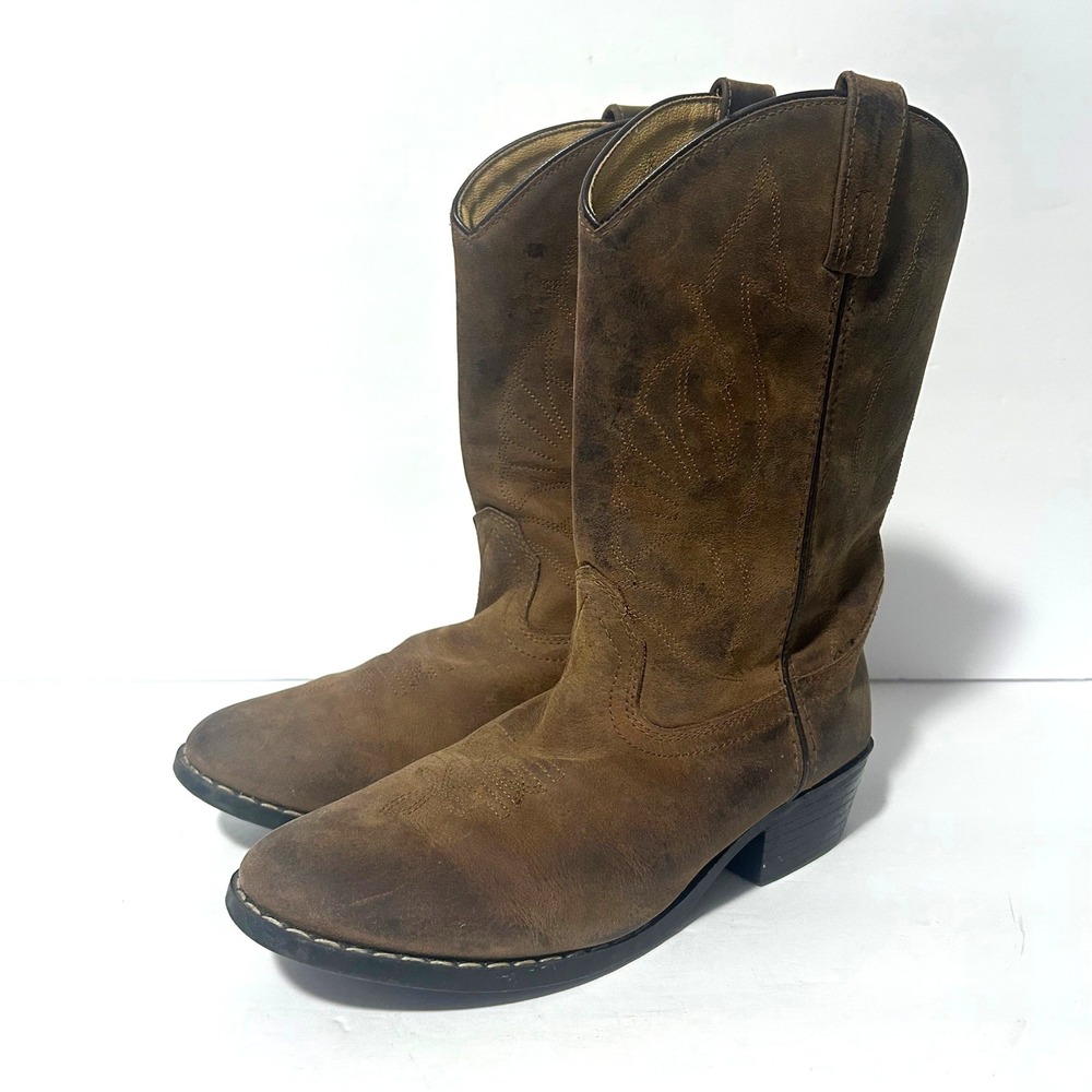 Masterson Boot Co Western Boots Women 6 Brown Leather Roper RB2000Y - Picture 1 of 9